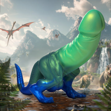 Dinosaur Dildo Green Jurassic Cock 10 Inch