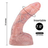 Load image into Gallery viewer, Real Skin 9 Inch Curved Realistic Dildo