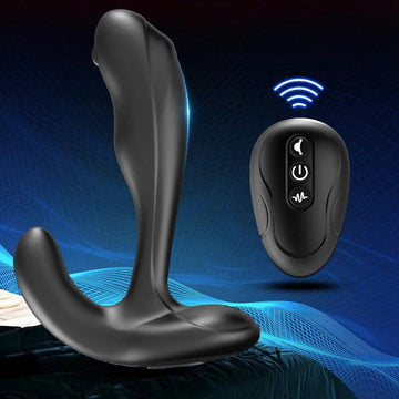 Black Gay Deep Prostate Massager Remote Control