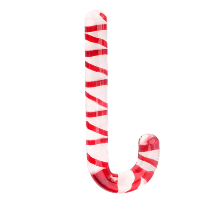 Candy Cane Dildo Christmas Funny Glass Anal