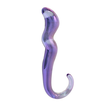 Buntes Glas gebogener Dildo