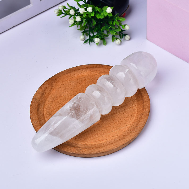 White crystal thread dildo