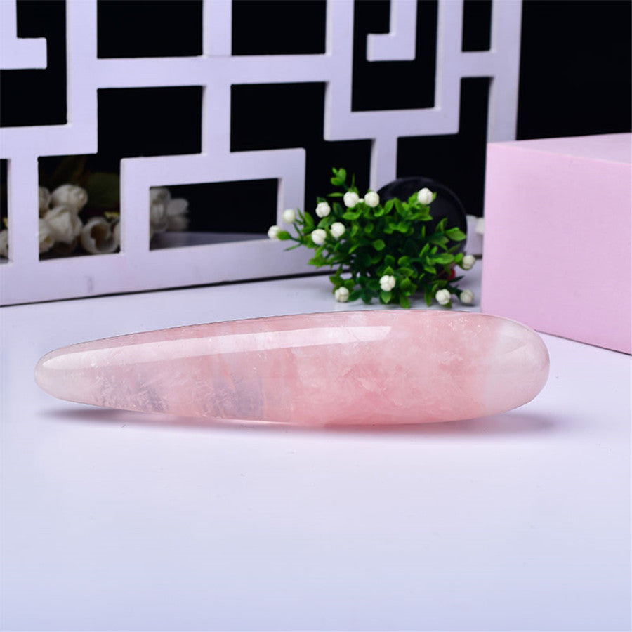 Pink Quartz Crystal Dildo