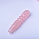 Load image into Gallery viewer, Four ring pink crystal dildo