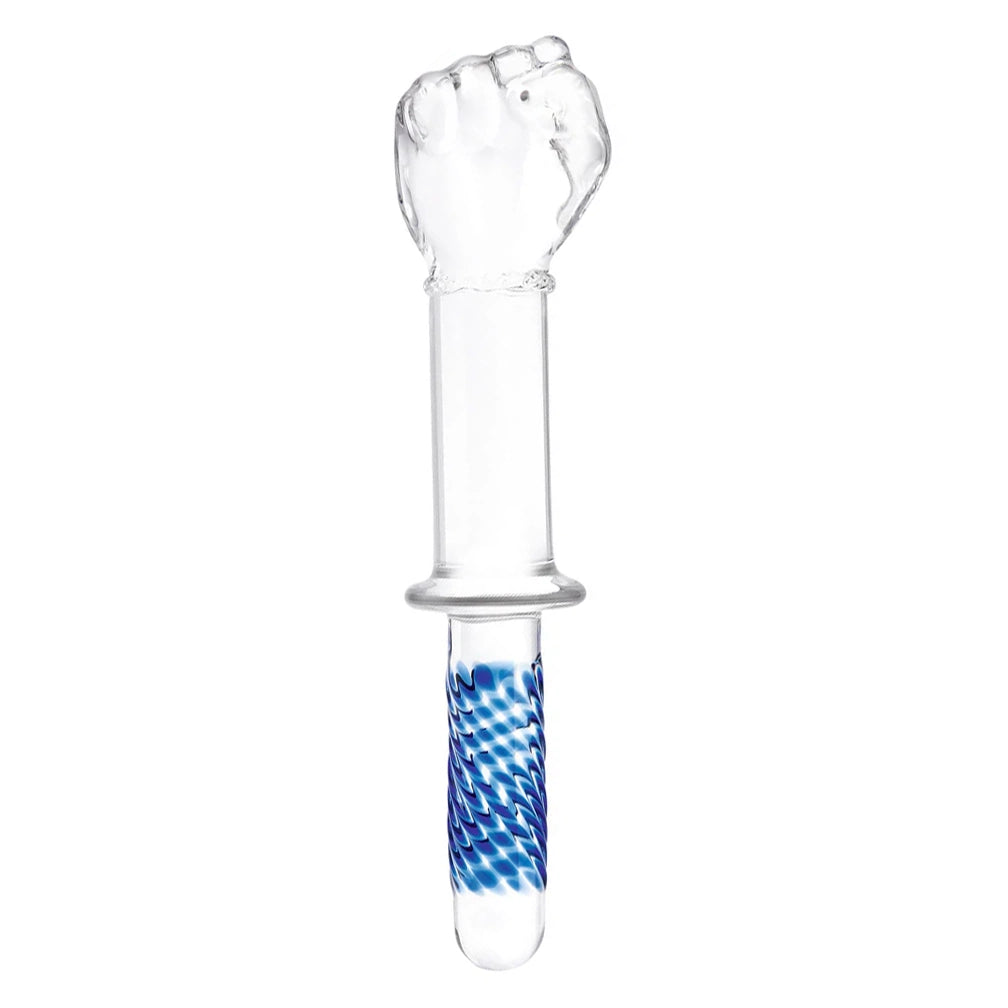 Large Glass Dildo Clean Fist With Handle