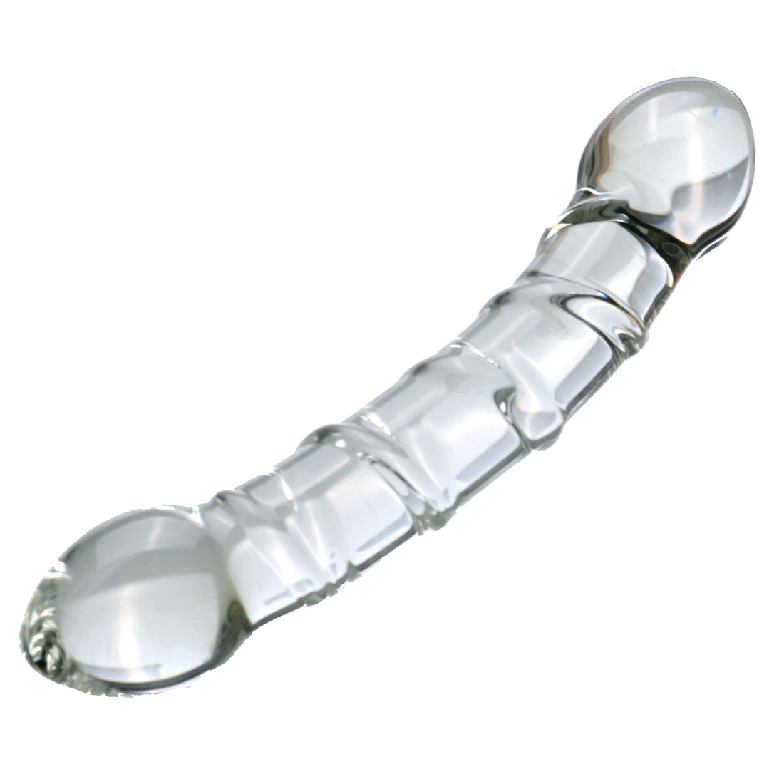 Double Head Smooth Clear Glass Dildo