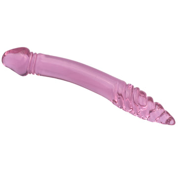 9 Inch Vortex Drill Head Glass Dildo