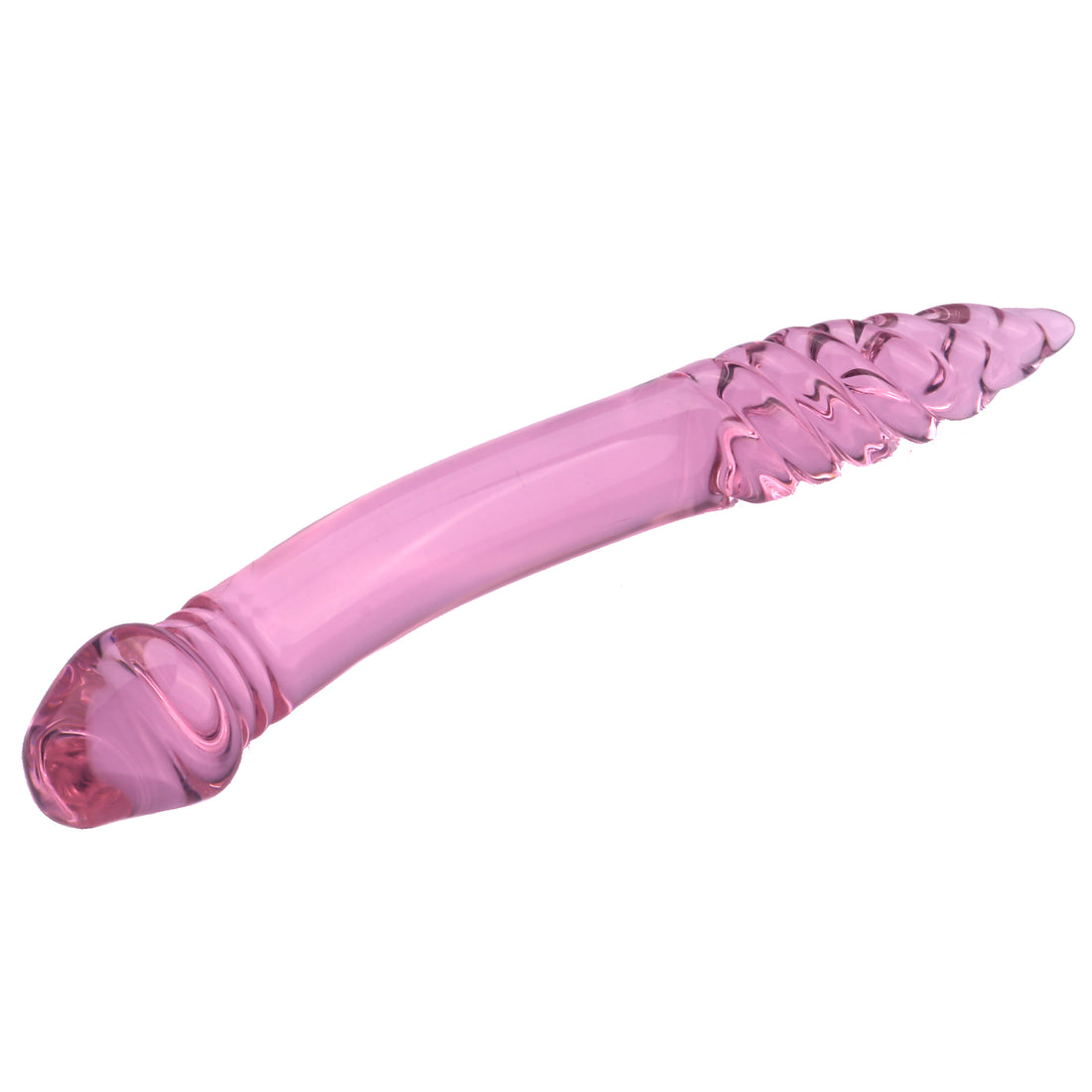 9 Inch Vortex Drill Head Glass Dildo