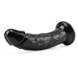 Load image into Gallery viewer, 6 inch black dildo curved