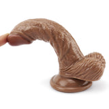 Load image into Gallery viewer, Brown curved dildo