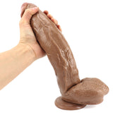 Laden Sie das Bild in den Galerie-Viewer, 12 inch brown pvc  penis