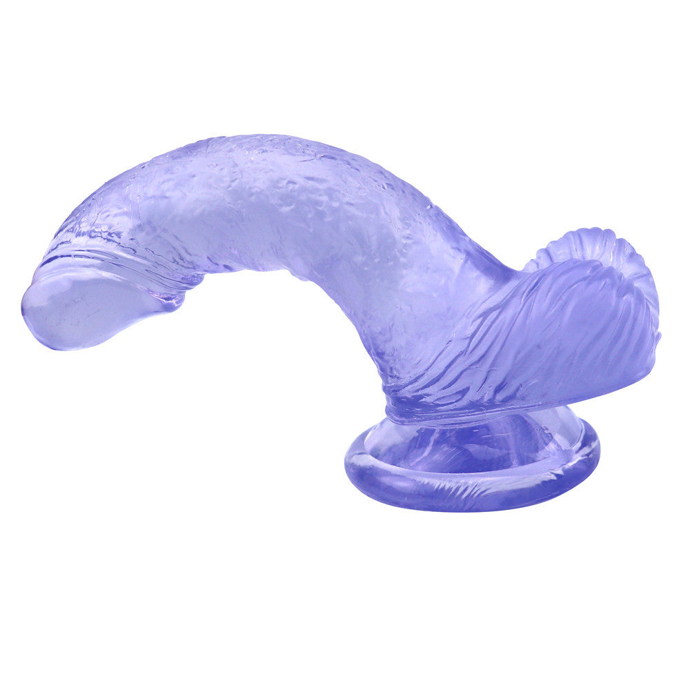 Blue curved dildo