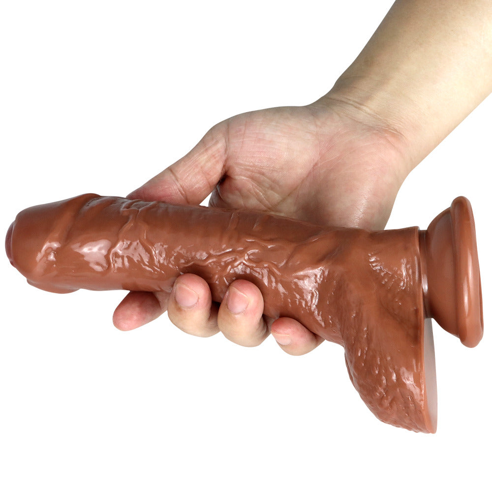 8 Inch Realistic Uncircumcised Dildo with Balls