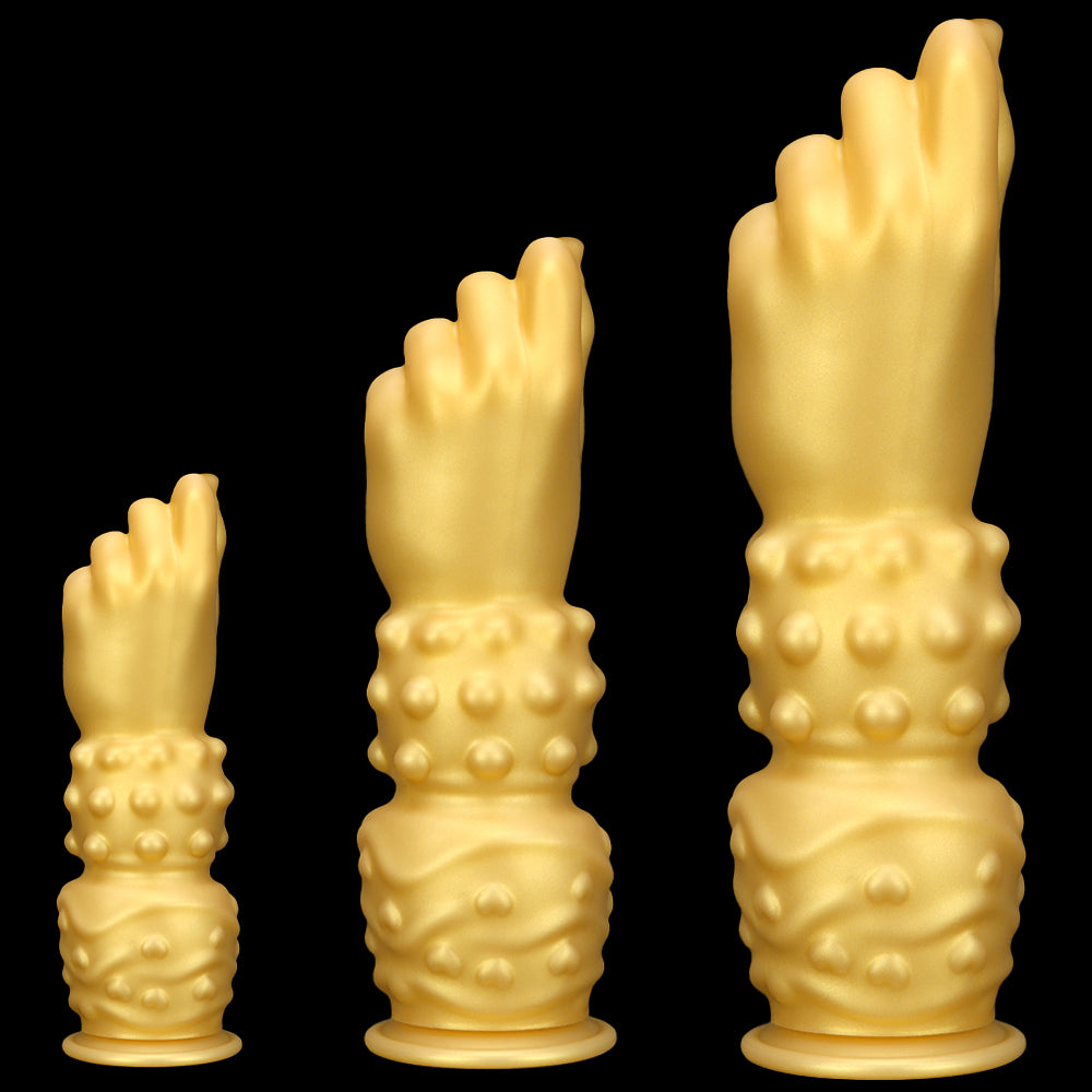 14 Inch Gold Silicone Huge Fist Dildo