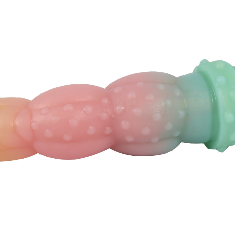 Rainbow Colored Dragon Penis Double Dildo