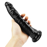 Laden Sie das Bild in den Galerie-Viewer, 8 Inch small straight black dildo