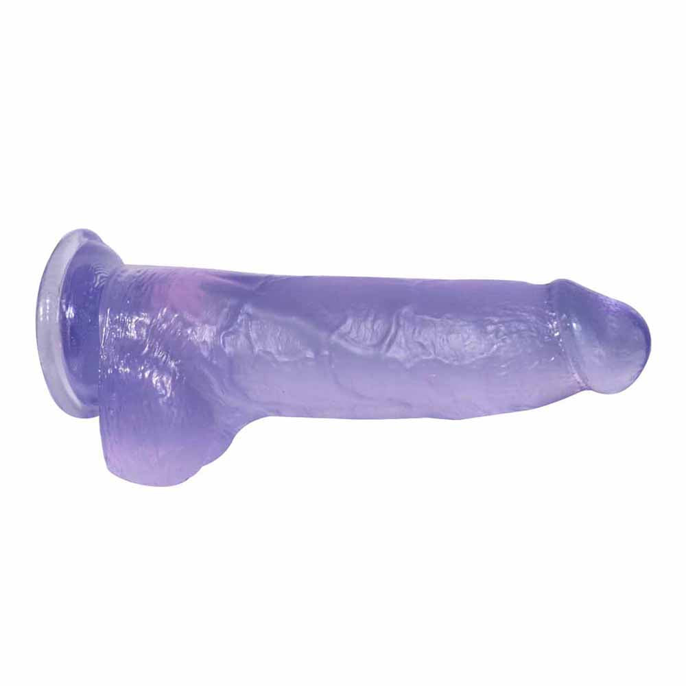 8 inch Pointed Bblue Jelly Dildo