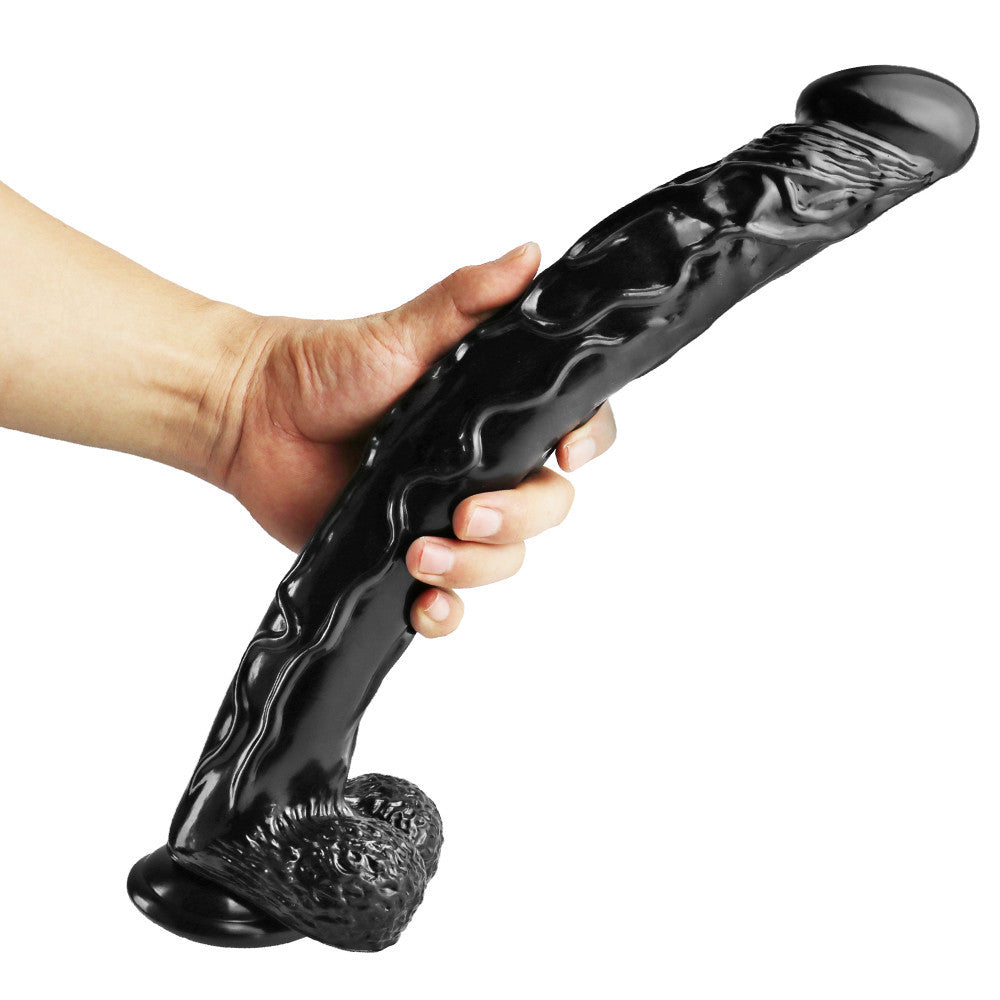 16 inch Dildo Long Slim Black