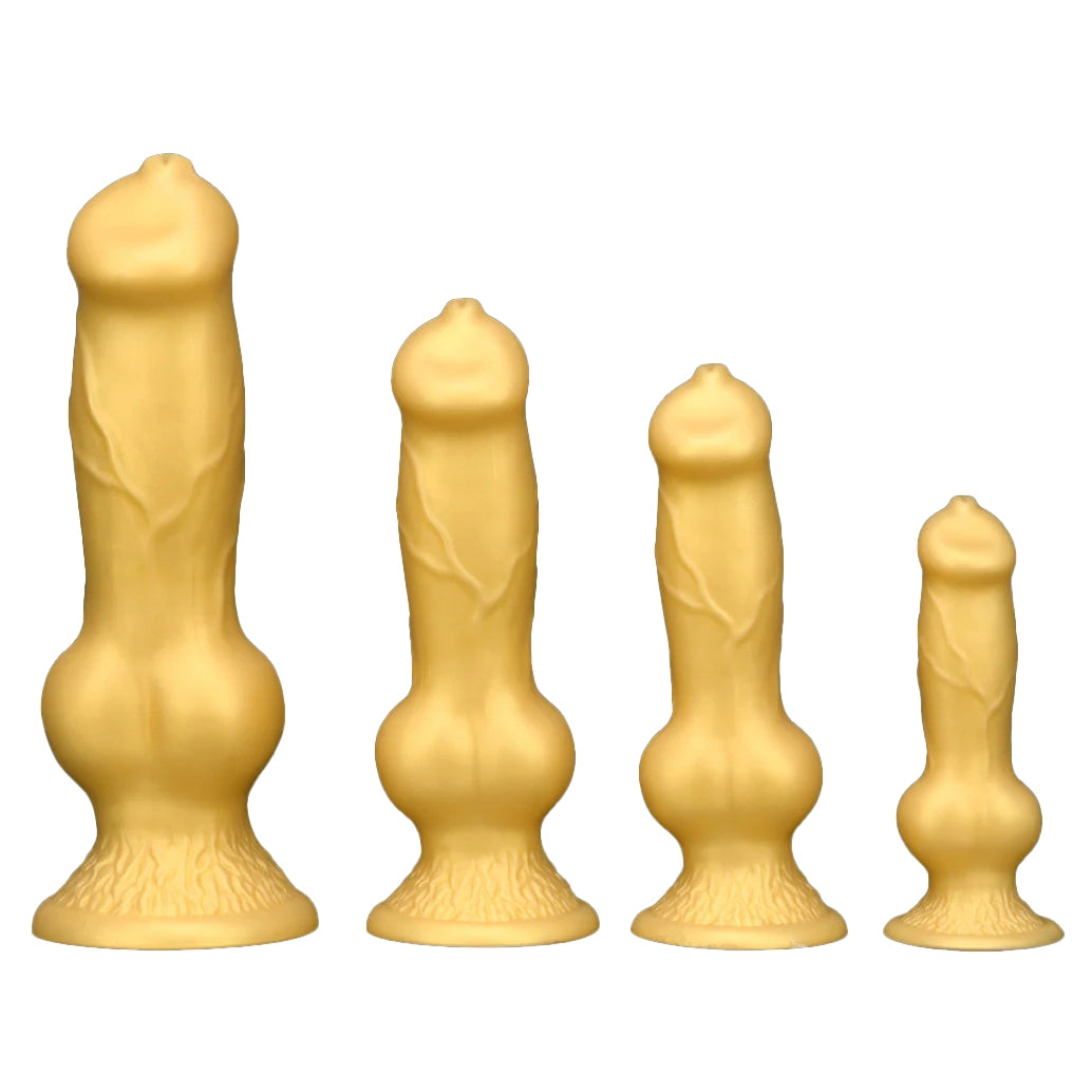 Großer goldener Hund Dildo