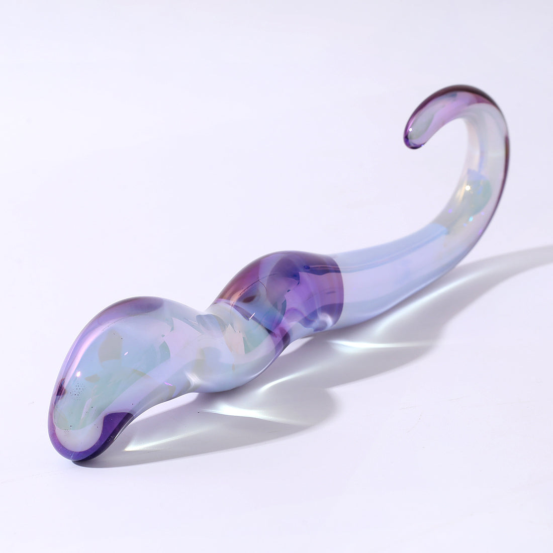 Colorful Glass Curved Dildo