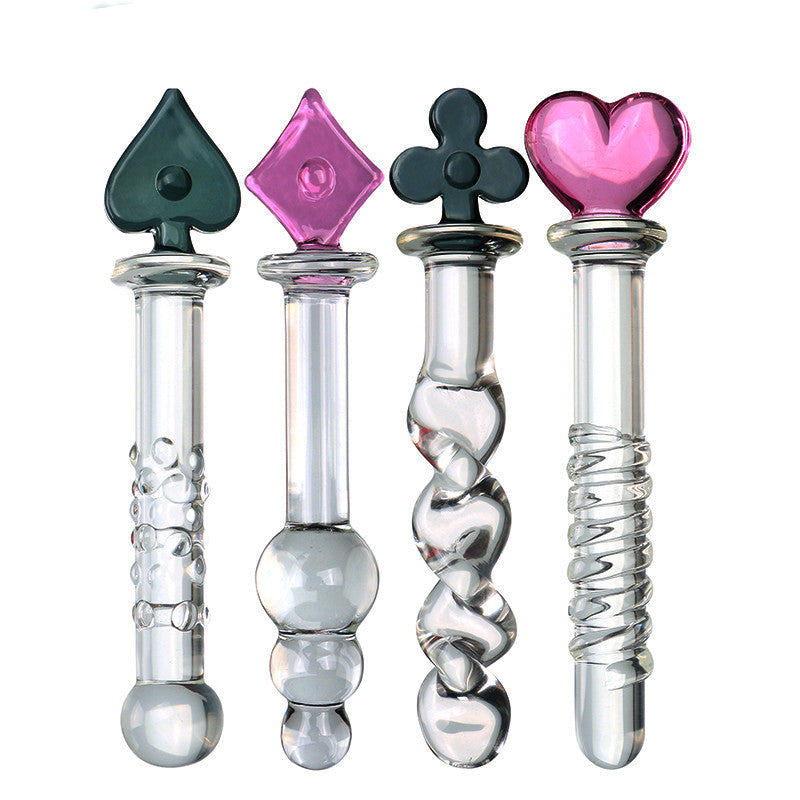 Poker Series Glass Anal Dildo