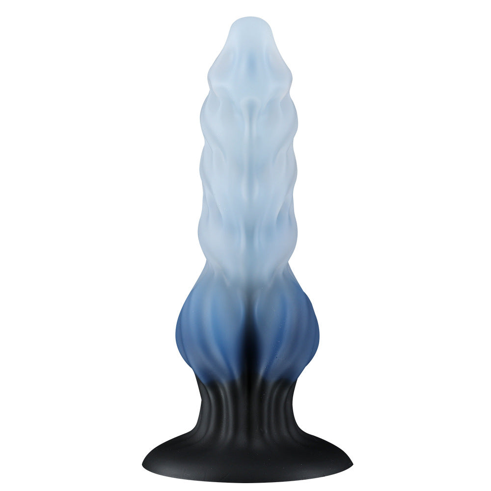 Fantasy Ice Wolf Rib Silicone Dildo