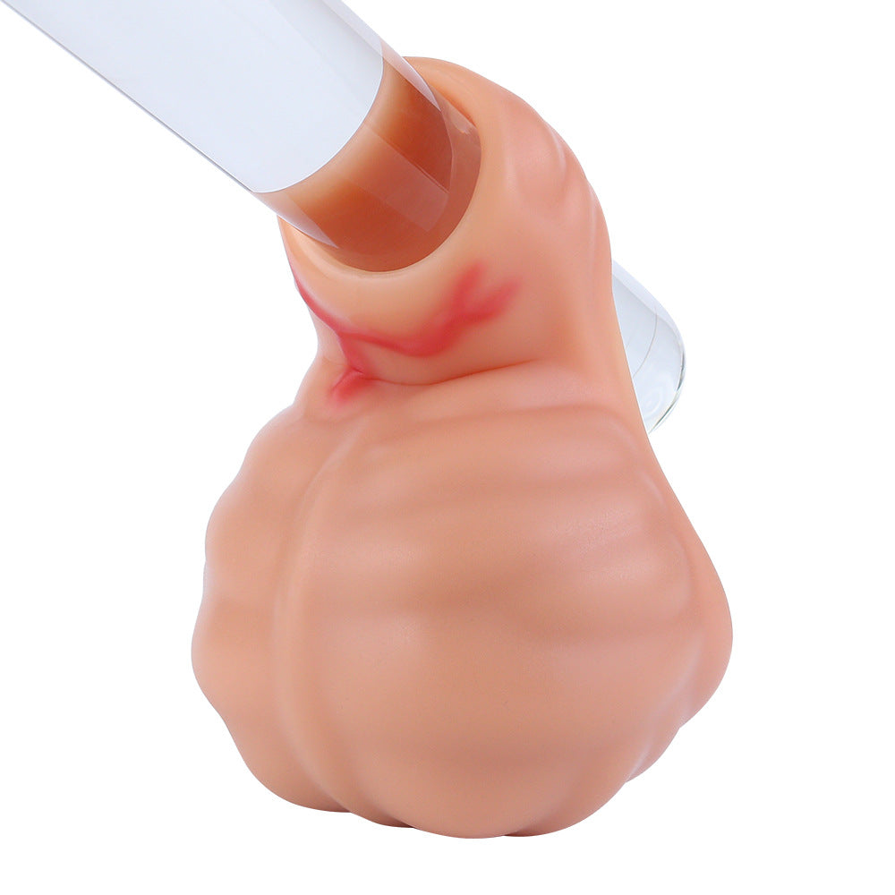 5-Inch Realistic Silicone Male Vibrator Penis Enlargement Sleeve