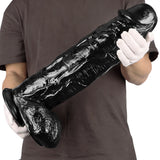 画像をギャラリー ビューアにロード 18 inch Black Huge Dildo