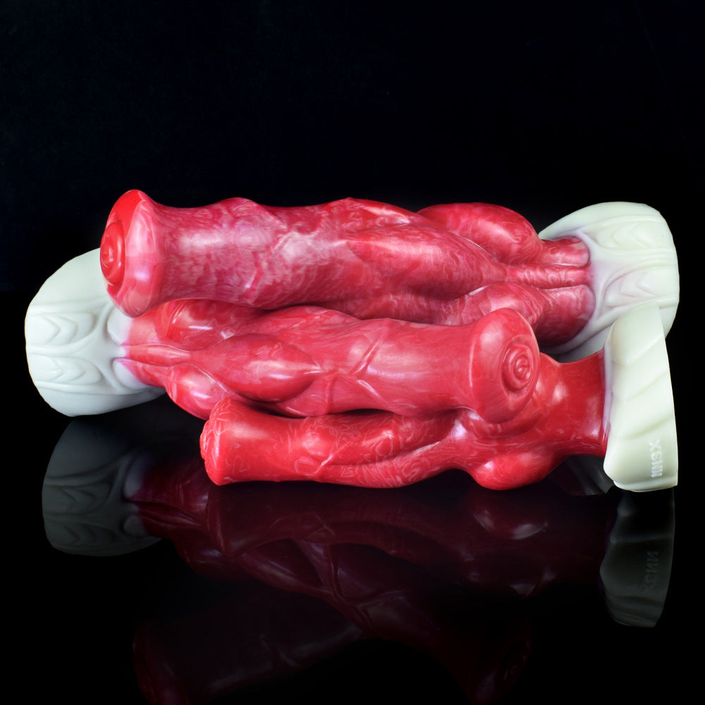 10.62 Inch Red Animal Fantasy Wolf Knot Dildo