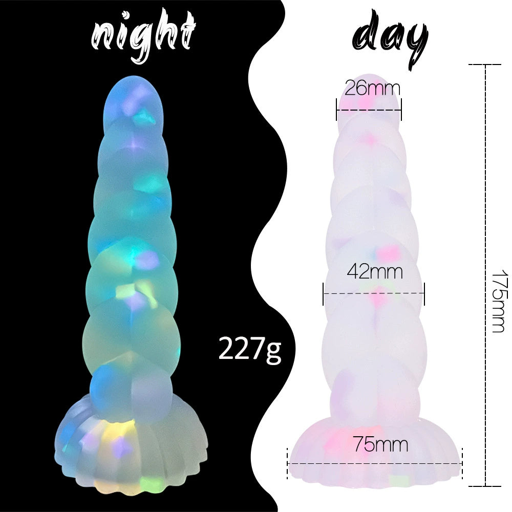 Glow in the Dark Confetti Unicorn Dildo