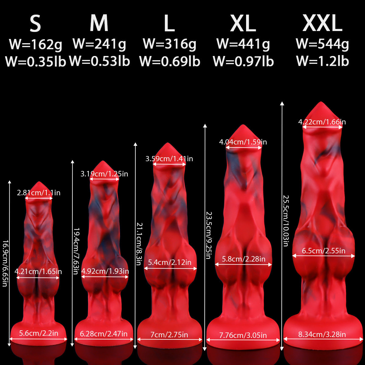 Fantasy Werewolf Nodule Silicone Dildo