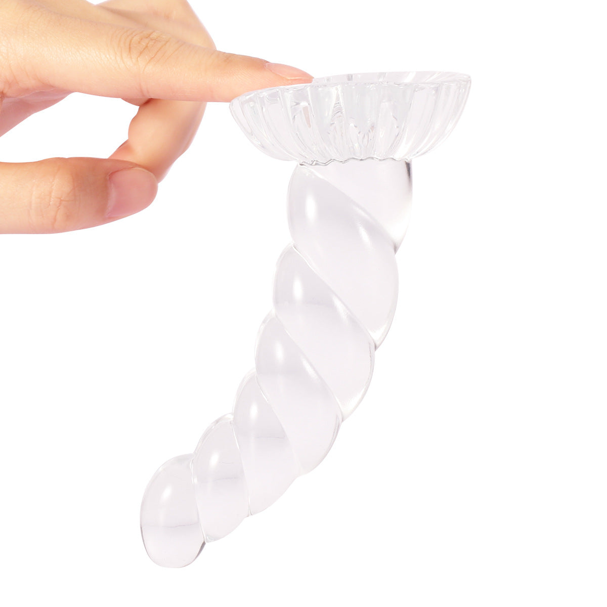 Clear Crystal Silicone Unicorn Dildo