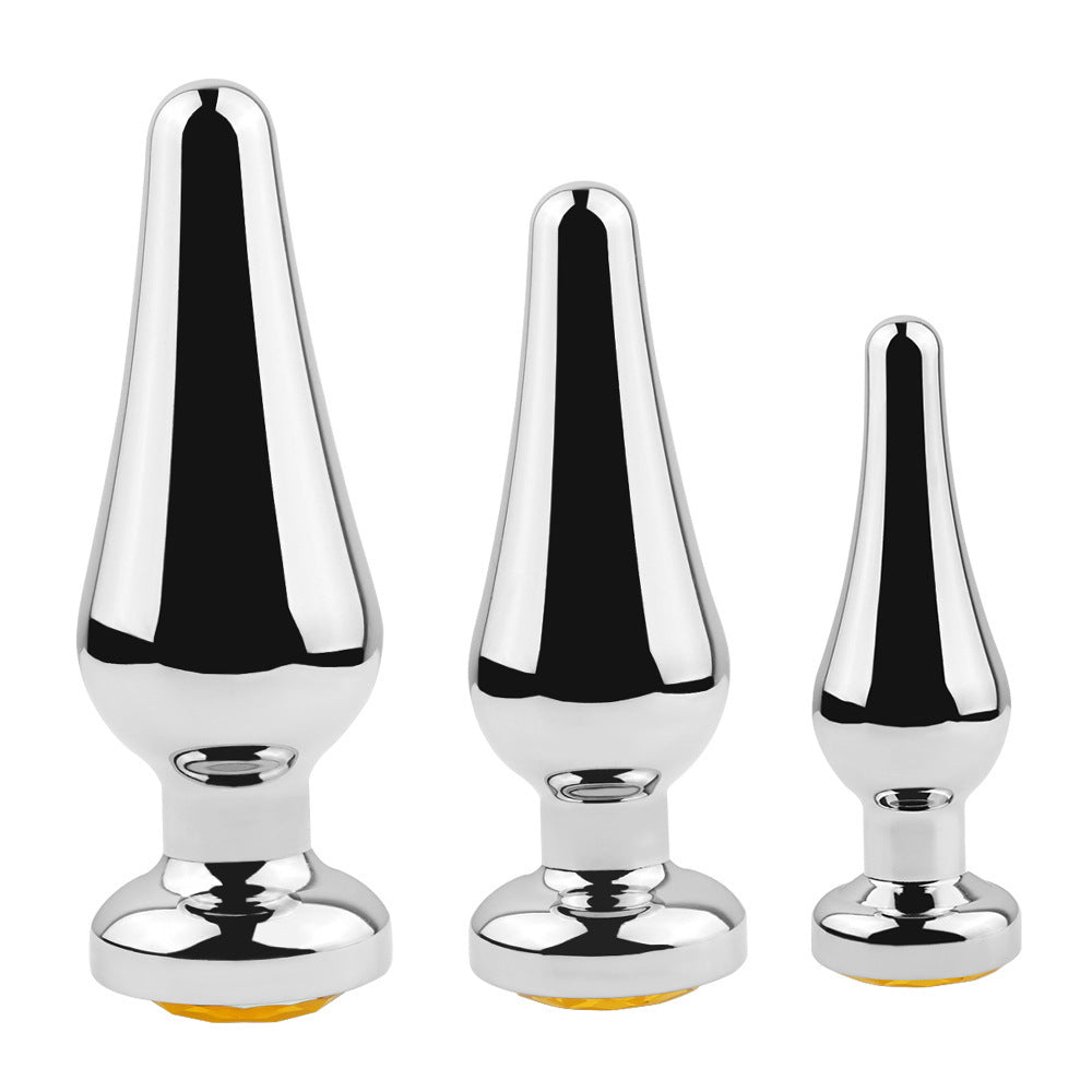 Tapered Metal Jewel Plug Anal Ass Toy