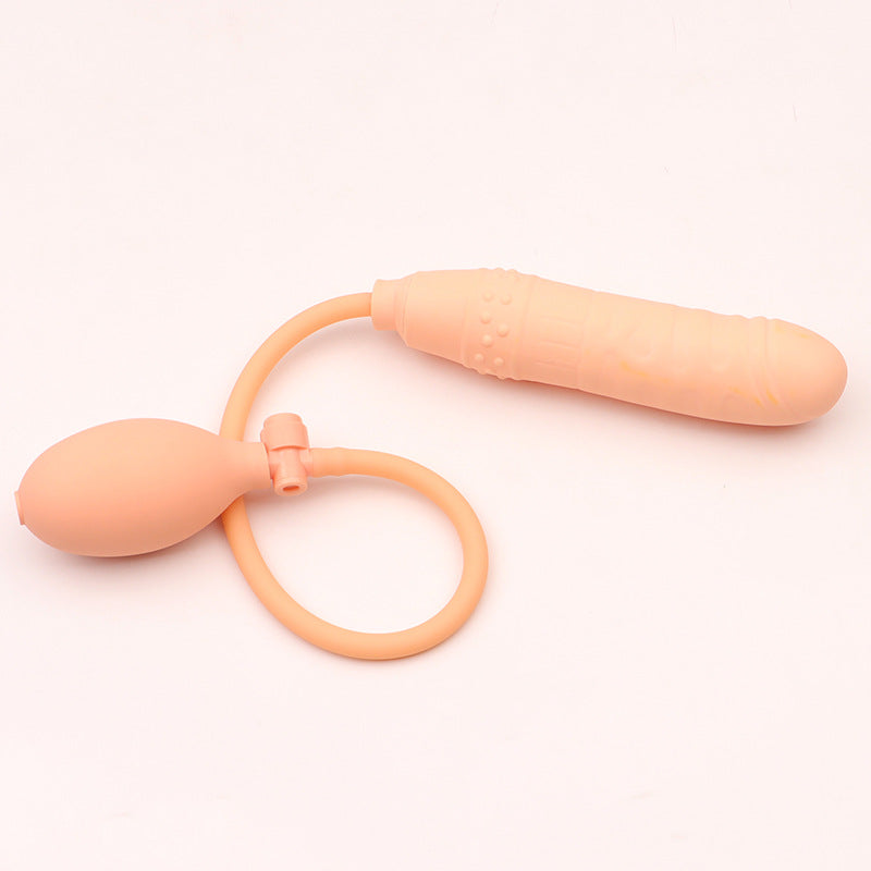 6.5 Inch Pink Silicone Inflatable Dildo