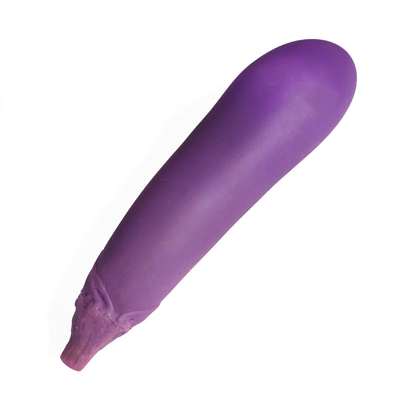 Eggplant Inflatable Dildo Pump up Anal Plug