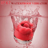 Load image into Gallery viewer, Suction Cup Vibrator Tongue Licking Stimulation Flower Toy
