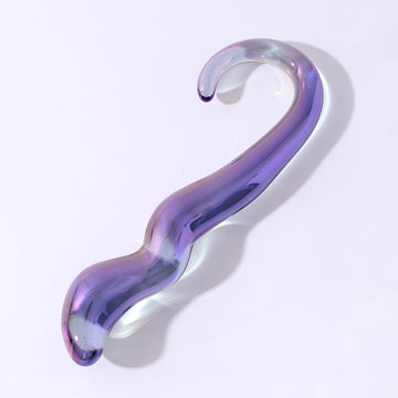 Colorful Glass Curved Dildo