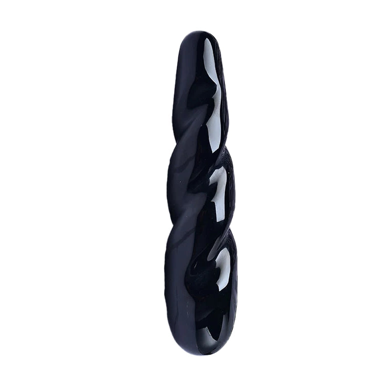 Obsidian konkave und konvexe Massagestift