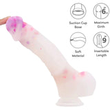 Load image into Gallery viewer, Confetti Dildo Clear Silicone Sex Toy
