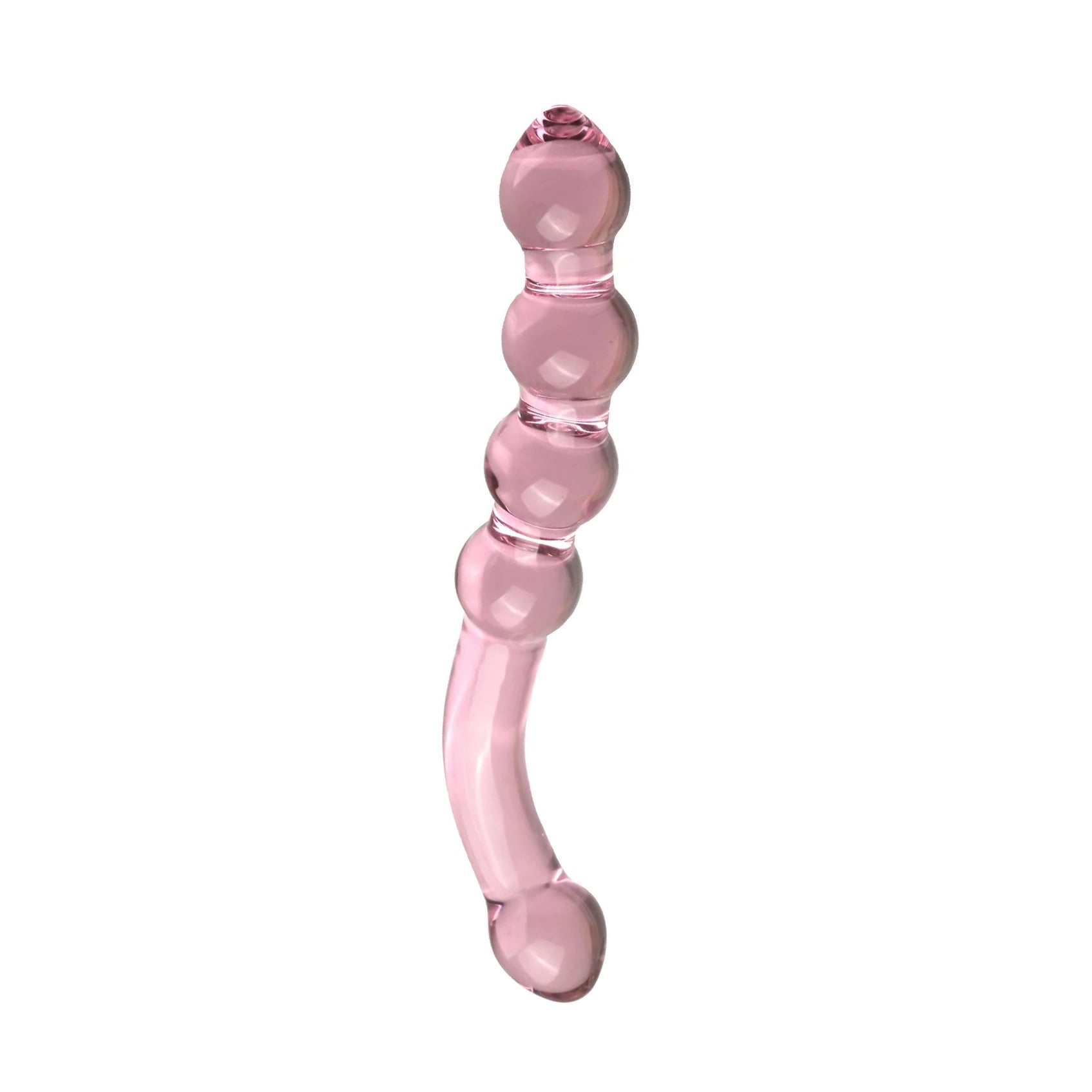 Rosa Perlen G-Punkt-Stimulator Glasdildo
