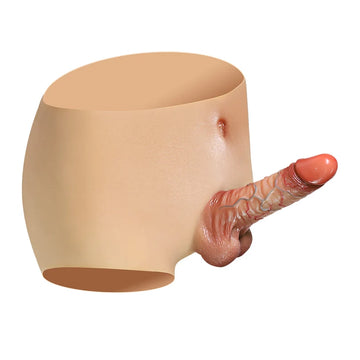 Realistic Textured Penis Sleeve Dildo Panties