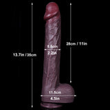 Charger l&#39;image dans la galerie, 13.7 Inch Long Black Realistic Dildo