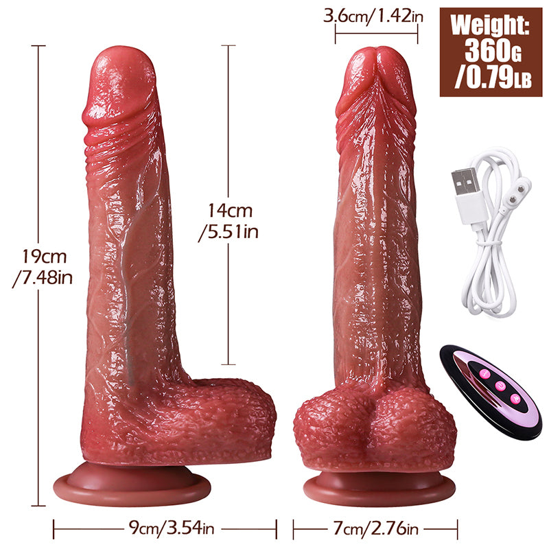 7 Inch Realistic Ball Wireless Remote Control vibrator Dildo