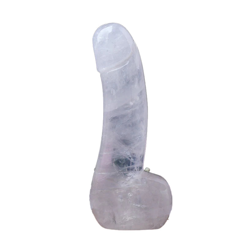 White Jade Quartz Crystal Penis Dildo
