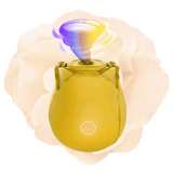 Load image into Gallery viewer, Yellow Rose Suction Vibrator Orgasm Flower Stimulator