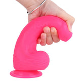 Laden Sie das Bild in den Galerie-Viewer, Pink Silicone Dildo Strap on Uncircumcised