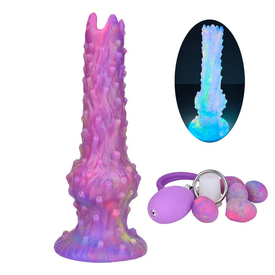 Luminous Silicone Spiked Monster Ovulator Dildo