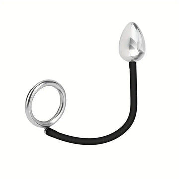 Stainless Steel Cock Ring Butt Plug Male