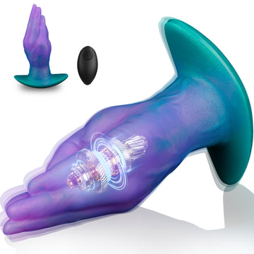 7.28-inch realistic wearable vibrating large anal plug