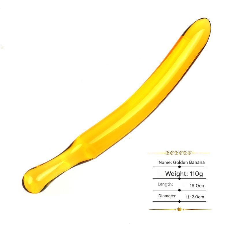 Banana Glass Discreet Dildo Sword With Handle